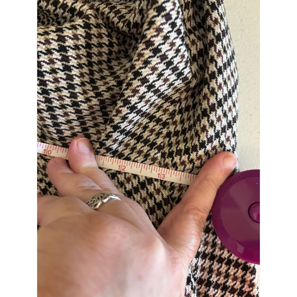 Forever 21 Men 36 Tan Black Cream Houndstooth Cargo-Inspired Knit Pants Straight - Picture 12 of 12